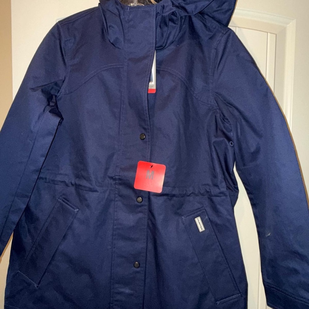 BRAND NEW Hunter Ladies Rain Water Resistant Cotton Smock Navy - SIZE MEDIUM M - Picture 13 of 13